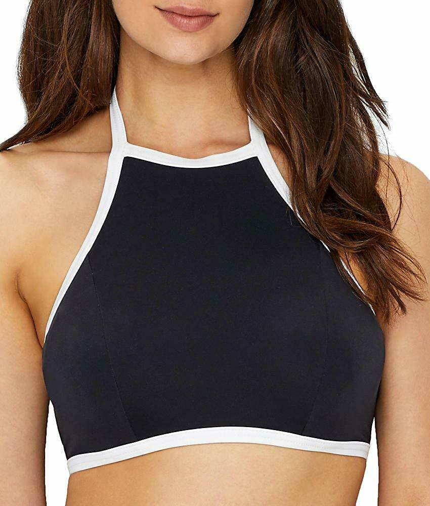 Freya Black Back To Black High Neck Crop Swim Top Us 32dd Swimwear