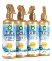 4 Bottles Air Wick 10.14 Oz Woolite Fresh Sea Air 24 Hr Fabric Refresher Spray 