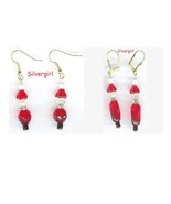 Santa Claus OR Mrs Santa Claus Dangle Earrings - $9.99