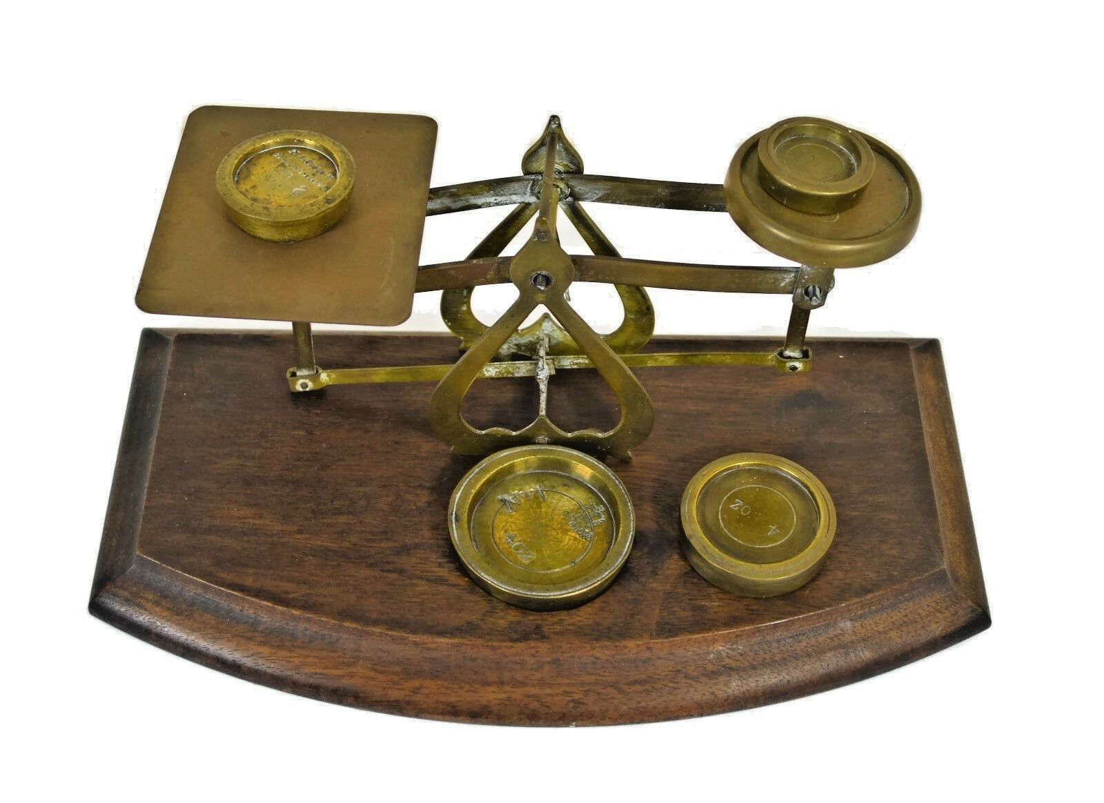Ounce Weight Scale Antique Early 20th Century Made In England Four