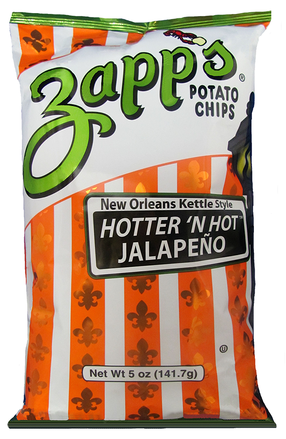 Zapp's Kettle Style Potato Chips Jalapeno Flavor 5 Oz. (8 Bags