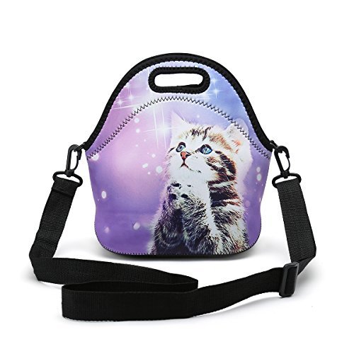 neoprene lunch bag with shoulder strap