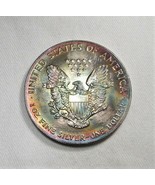 1993 American Silver Eagle Dollar 1oz .999 Silver w/ Rainbow Color AI738 - $53.15