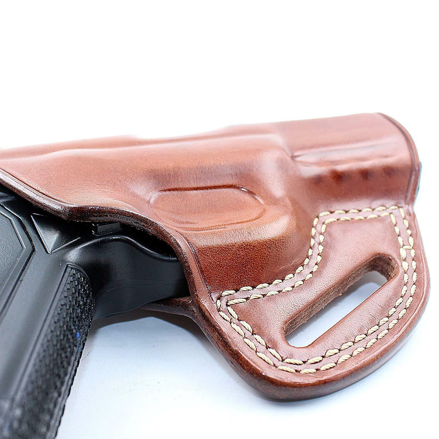 Leather OWB Pancake Holster With Open Top for Ruger American 9mm 4.20