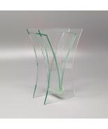 1960s Vase in Acid Crystal, Aquamarine Color. Made in italy - $210.00