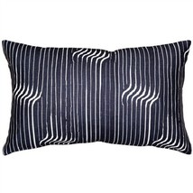 Pillow Decor - Tuscany Linen Shockwave Blue Throw Pillow 12x20 (NB1-0017-01-92) - $39.95