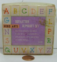 Rubber Stamp Hero Arts 42 Character Dot-Letter Alphabet Set LL100 1991   BEM - $9.99