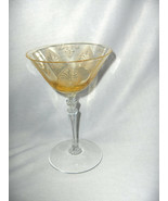 Vintage Fostoria Trojan Topaz Yellow Tall Champagne Goblet Clear Stem Sh... - $54.45