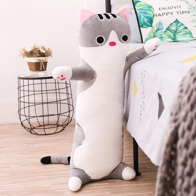 long stuffed cat