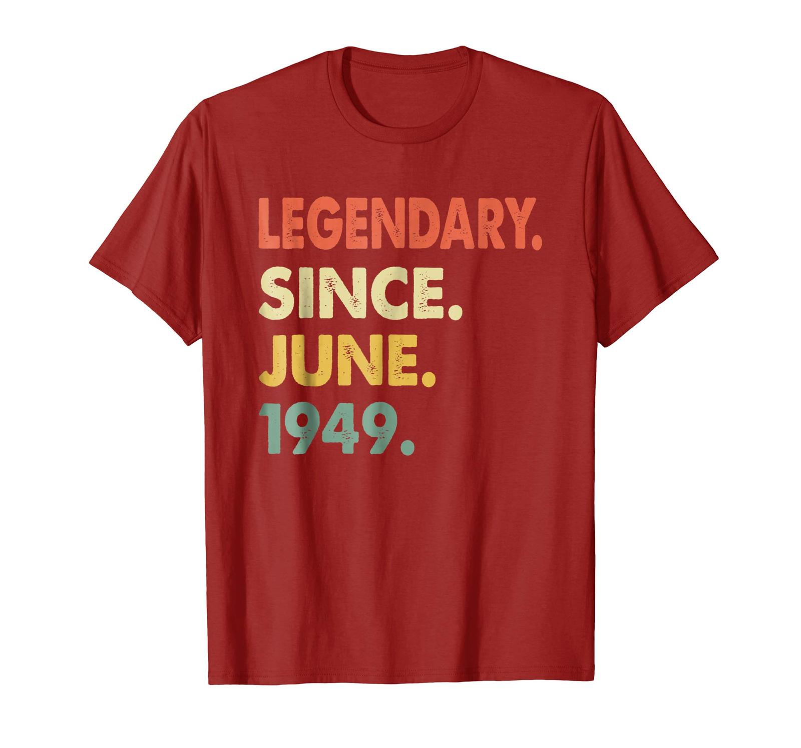 Tee Shirt -  69th Birthday Gifts Vintage Legendary 1949 Shirt Awesome Tee Men