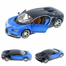 Blue Bugatti Chiron, Diecast Model Toy Car, 7.5", 1:24 - $49.99