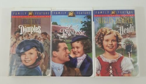 Shirley Temple VHS Movie Lot - Dimples - Heidi - Little Princess - VHS ...