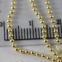 18K YELLOW GOLD CHAIN WITH BALLS BALL, SPHERES, NECKLACE, MADE IN ITALY image 2