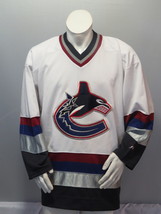 Vancouver Canucks Jersey (VTG) - 1990s Home White by Pro Player - Men's Large - $85.00