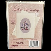 Janlynn White Lilacs Greeting Card Ribbon Embroidery Kit 179-21 - $12.99