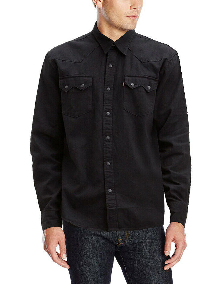 levis western shirt black