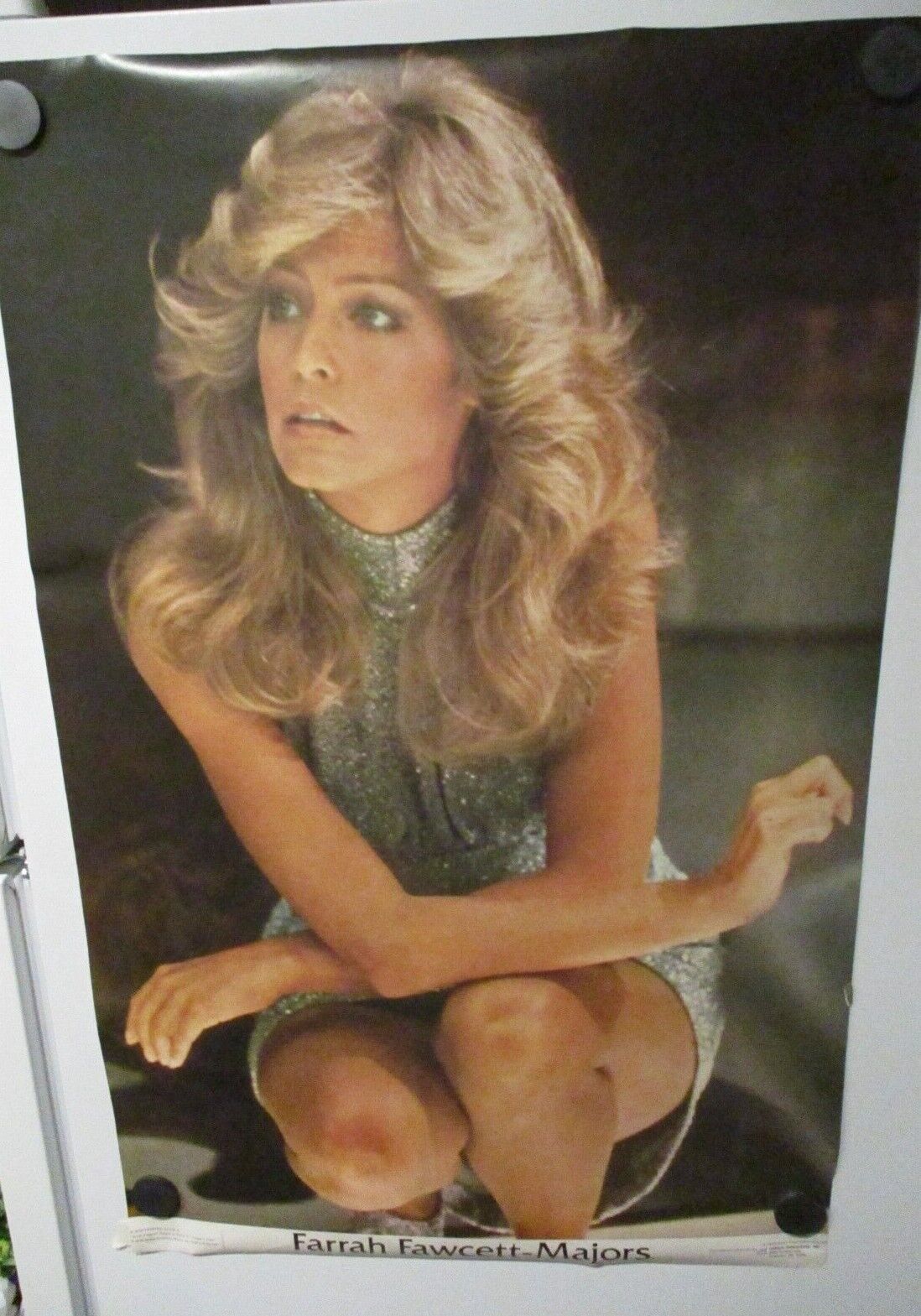 Vintage 1976 Farrah Fawcett Logans Run Original Poster 34 X 215 1970 79 