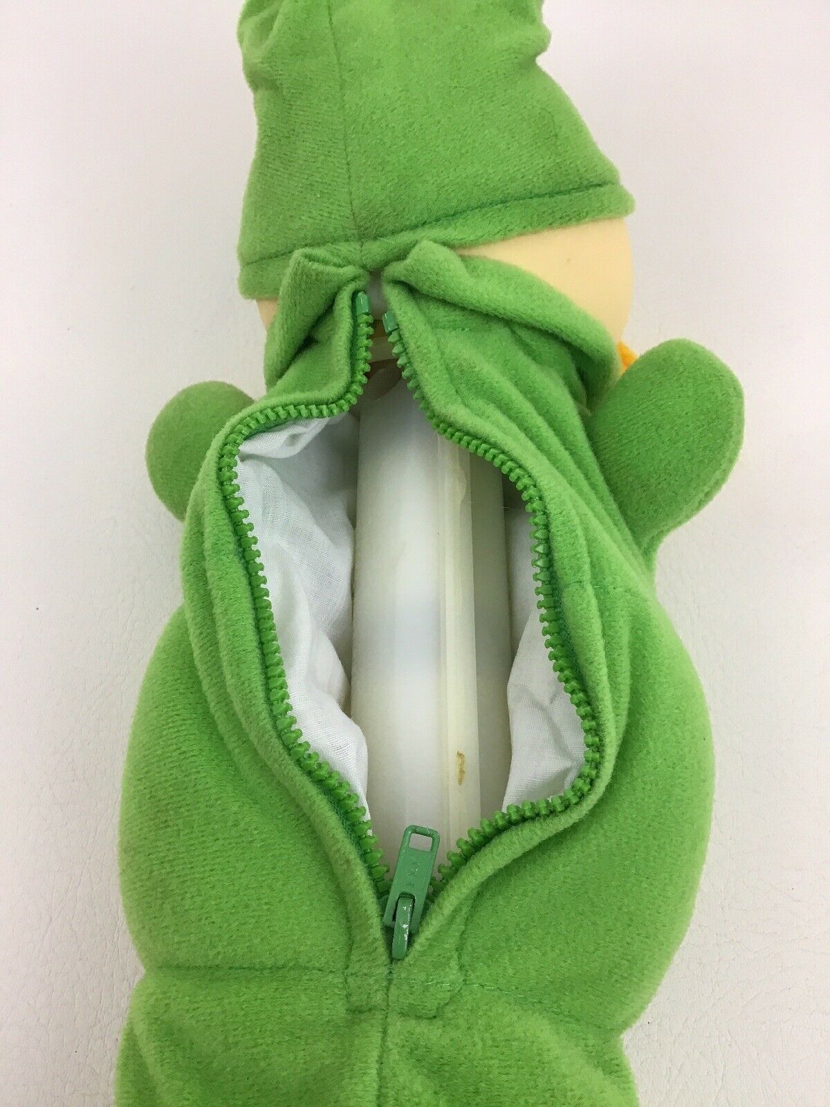 Gloworm Glow Worm Plush Green Stuffed Toy Light Up 1982 Vintage