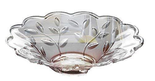 PANDA SUPERSTORE Creative Shaped Home Plastic Crystal Fruit Bowl-Lotus Leaf-29.7