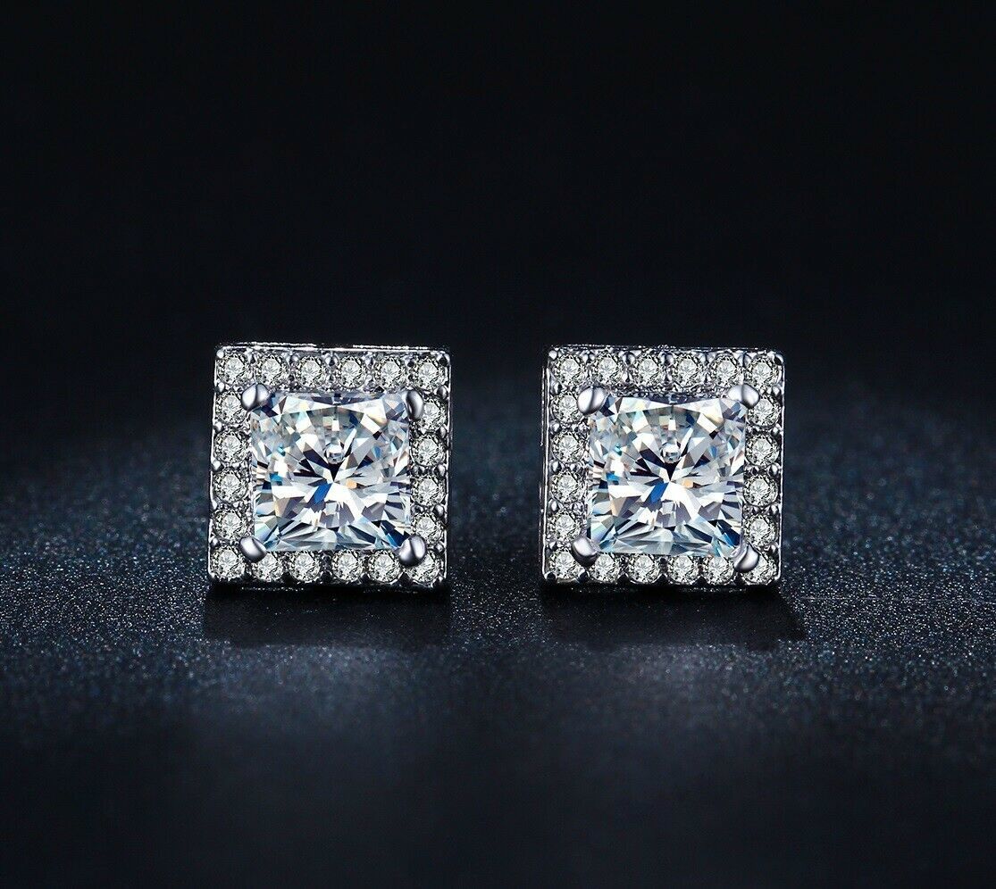 Серьги Square Cubic Zirconia Classic