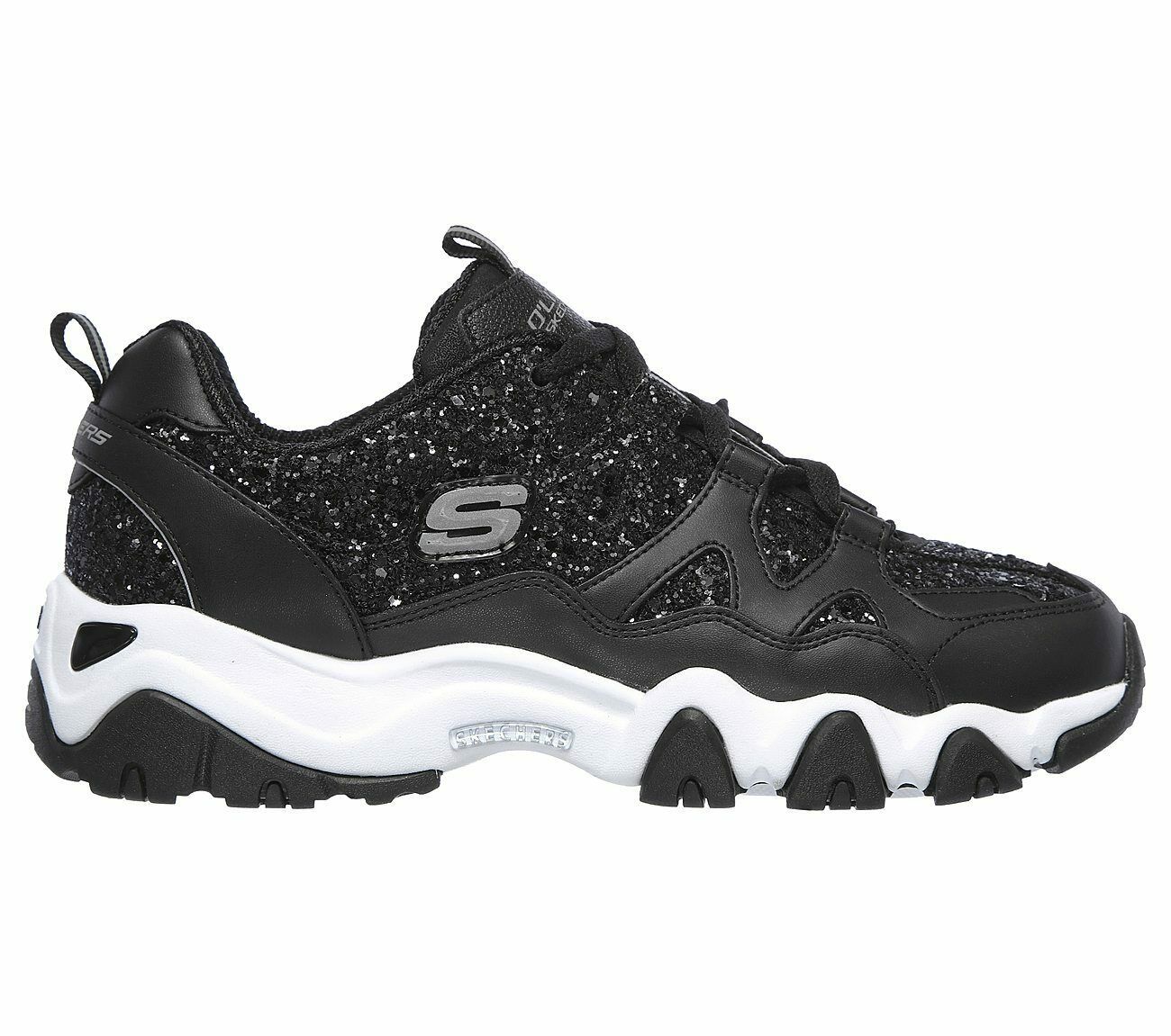 womens black sparkly skechers