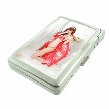 Japanese Pin Up Girls D5 Cigarette Case with Built in Lighter Metal Wallet - $17.95