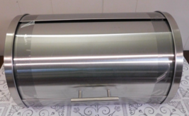 NEW Metal Breadbox Silver Modern w Handle by Threshold Target 15" - $18.99