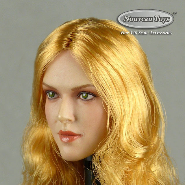1//6 Phicen Flirty Girl TBLeague Kumik Female Blonde Long Hair Head Sculpt