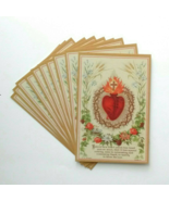 Sacred Heart postcard–4x6&quot; based on Vintage Holy Card–Packs of 10 – Holy... - £6.68 GBP