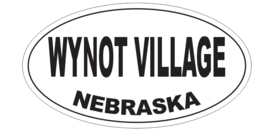 Wynot Village Nebraska Oval Bumper Sticker D7131 Euro Oval - $1.39+