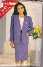 See and sew sewing pattern 5545 misses suit jacket skirt size 14 16 18 new  1  thumb200