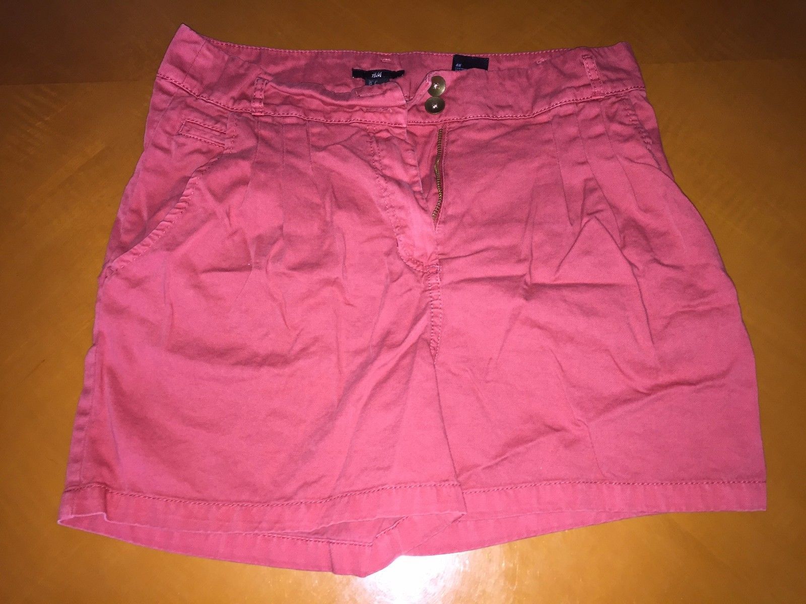 salmon pink chino shorts