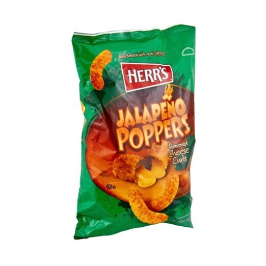 Herr's Jalapeno Popper Cheese Curls 8.5 Oz. (3 Bags) Puffed Snacks