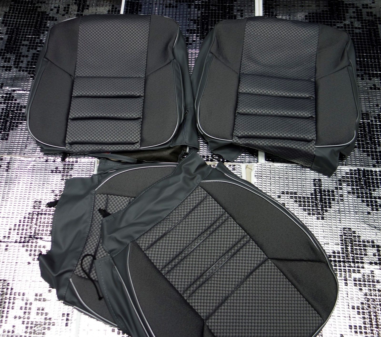 FORD FOCUS 3 11 SEAT COVERS Jacquard and leatherette 
