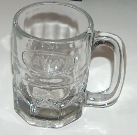 Vintage A&W Glass Mug with Embossed Oval Logo and 50 similar items