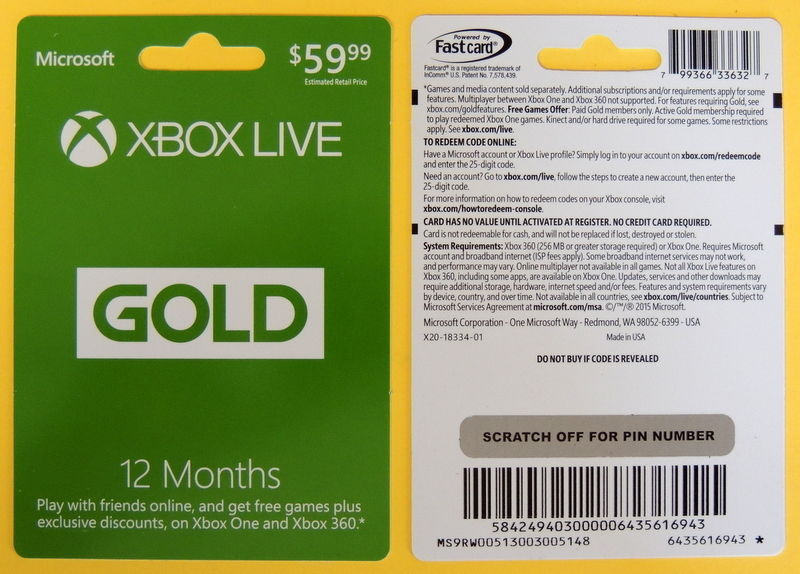 xbox game pass membership card for 12 months