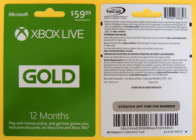 xbox live 12 month gold ultimate gaming pass