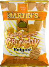 Martin's Crunchy Ridged Potato Chips Cheddar & Sour Cream Flavored- 9.5 Oz (4... - $31.99