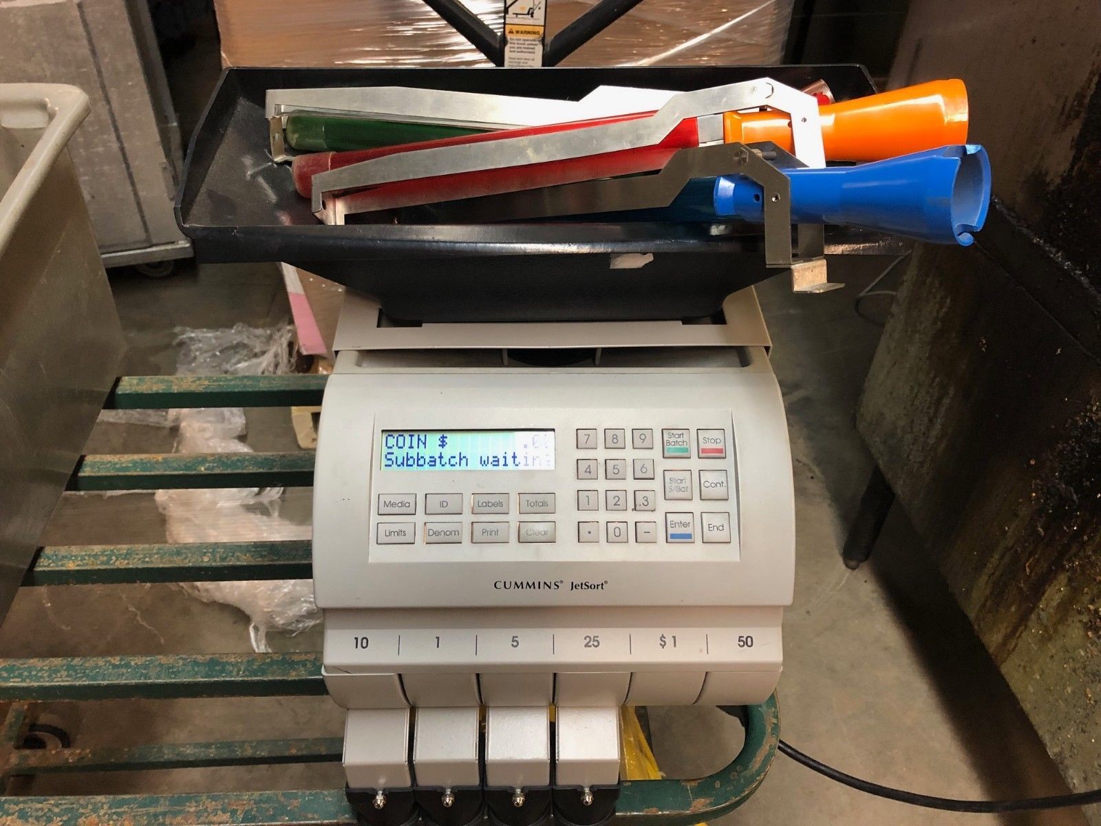 Cummins 1606 Jetscan Coin Sorter Currency Counter Jetsort Used Works