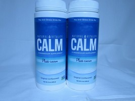 2X Natural Calm Plus Calcium 8 Oz Each Lot Of Two (Unflavored) Fresh - $196.42