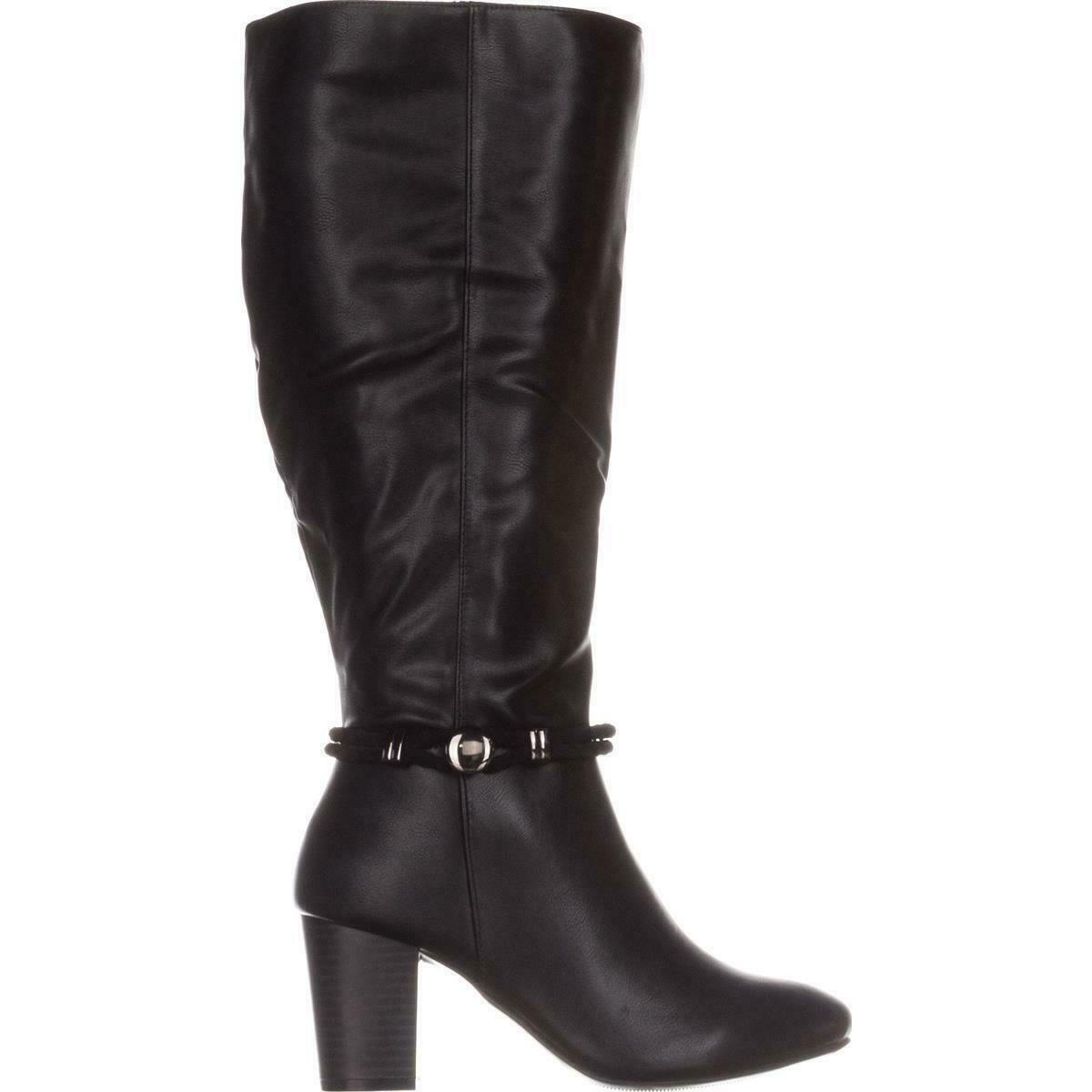 KS35 Galee Wide-Calf Dress Boots, Black - Boots