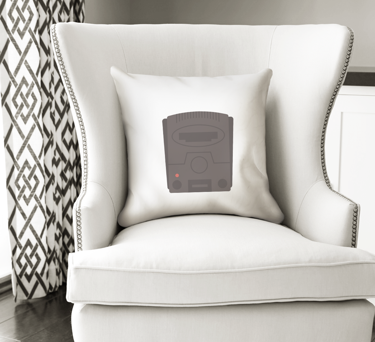 Throw Pillow Game Box Pillow White Home Decor Pillow 16x16 Pillows