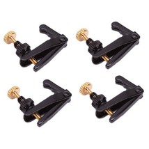 4Pcs Metal Violin String Adjuster Fine Tuner Black 1/8-1/2 Size - $5.24