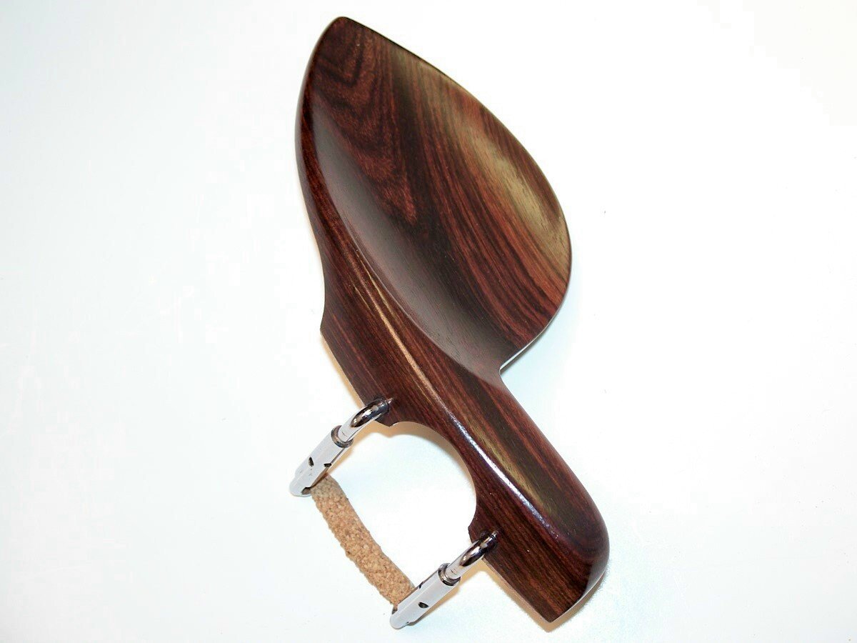 A Guarneri 4/4 Violin Rosewood Chin Rest with Standard Brackets Vwws