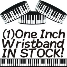 Piano Keys Wristband Full Keyboard Bracelet Music Fan One Inch Band Merchandise 