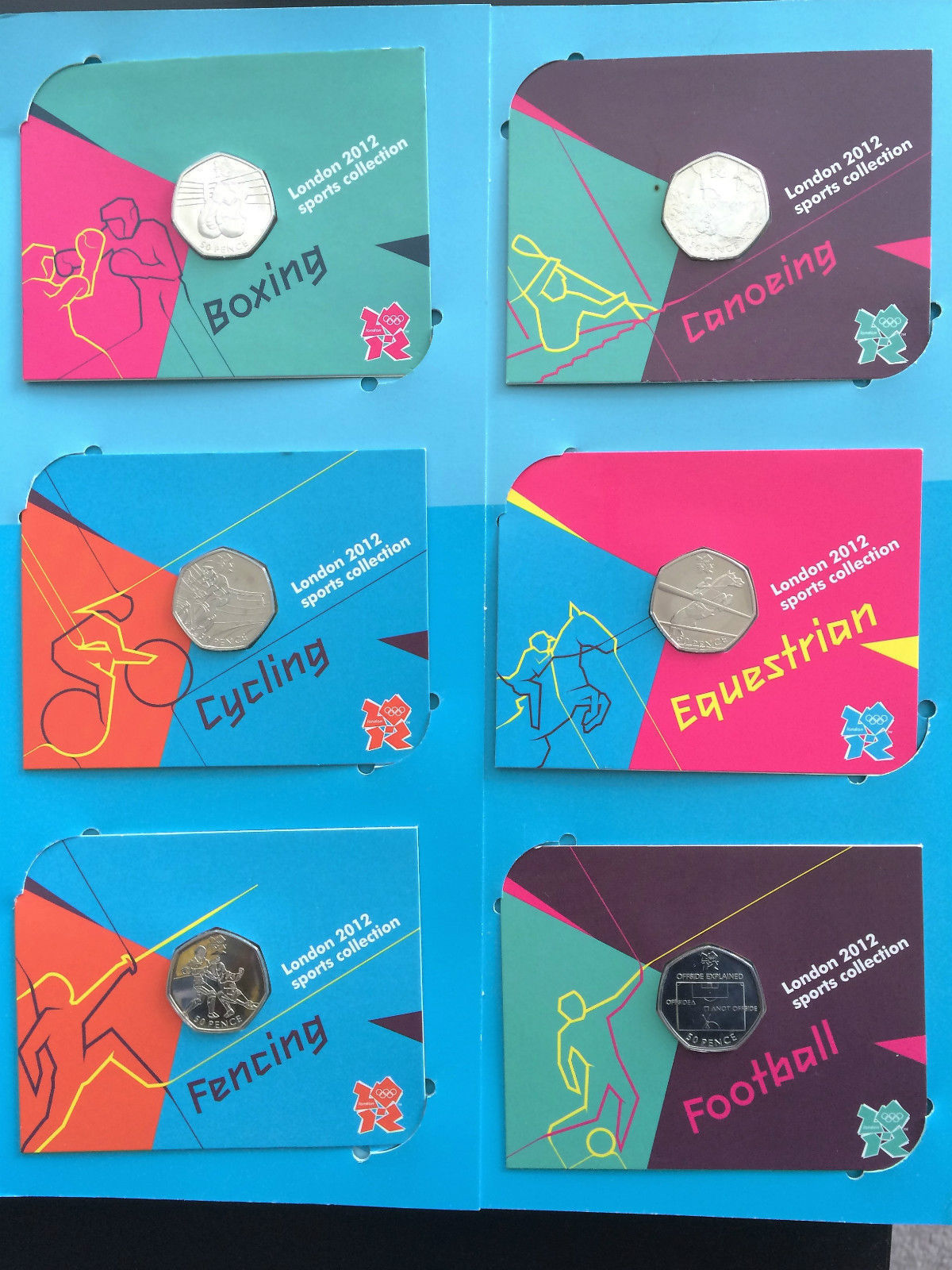 London 2012 Olympics 50p sports collection Collector Album Full Mint Set Olympics