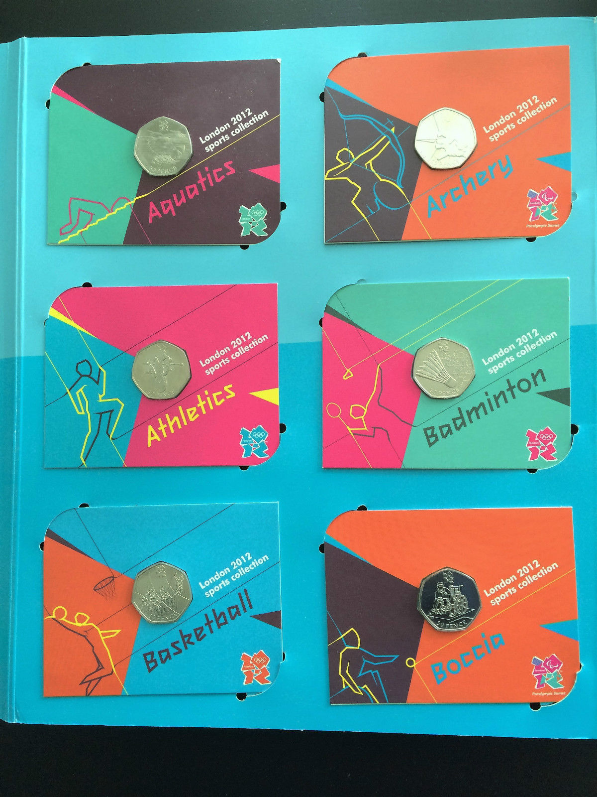 London 2012 Olympics 50p sports collection Collector Album Full Mint Set Olympics