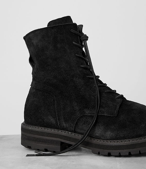 gray leather boots men