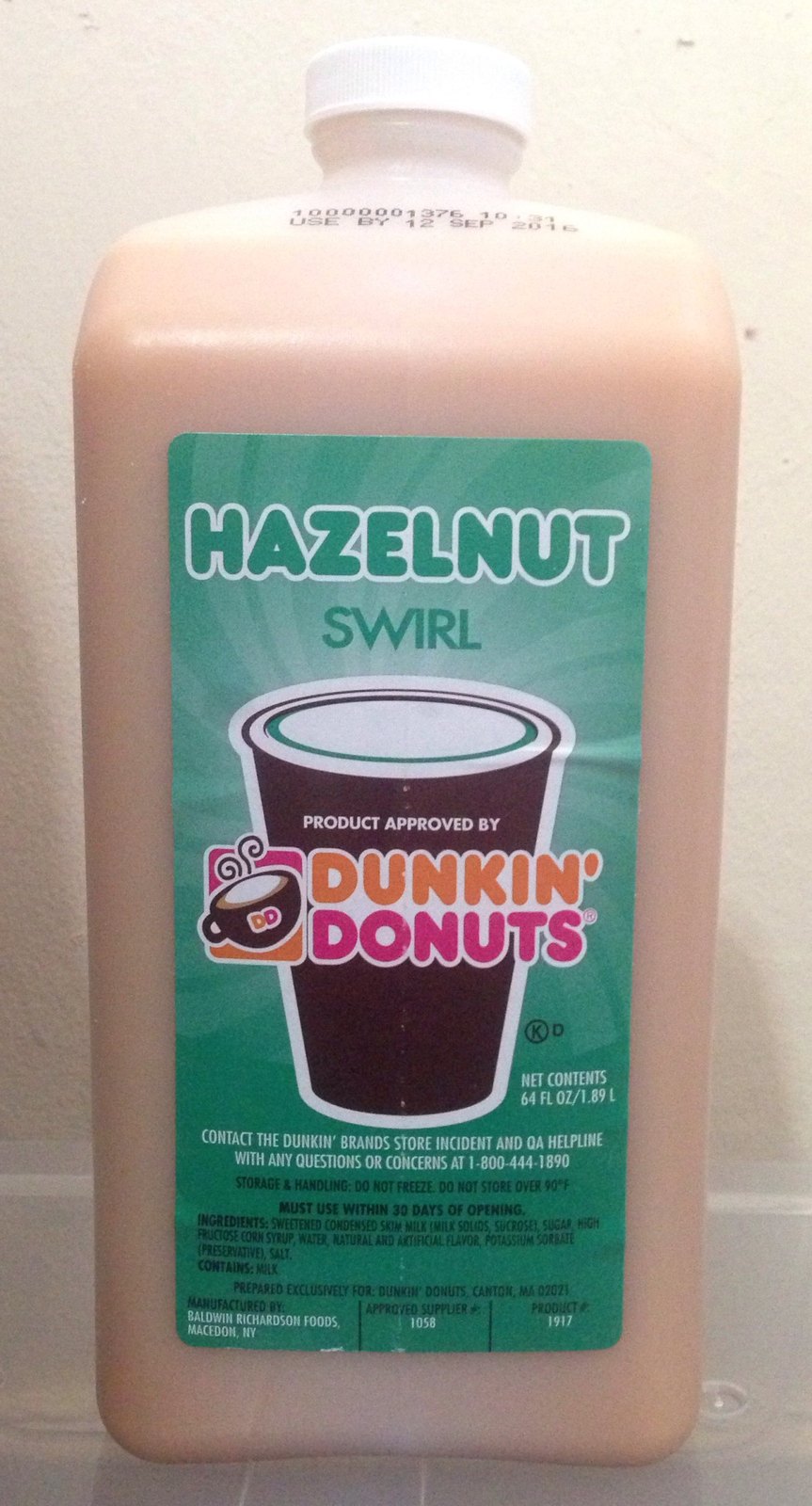 2X Dunkin Donuts Caramel, Mocha, French Vanilla Swirl Syrup 64oz Jug