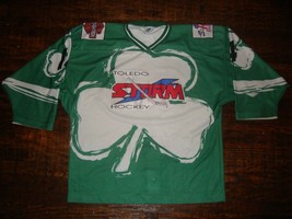 Vintage Toledo Storm St. Patrick's Day ECHL Authentic Jersey 2XL  - $395.99